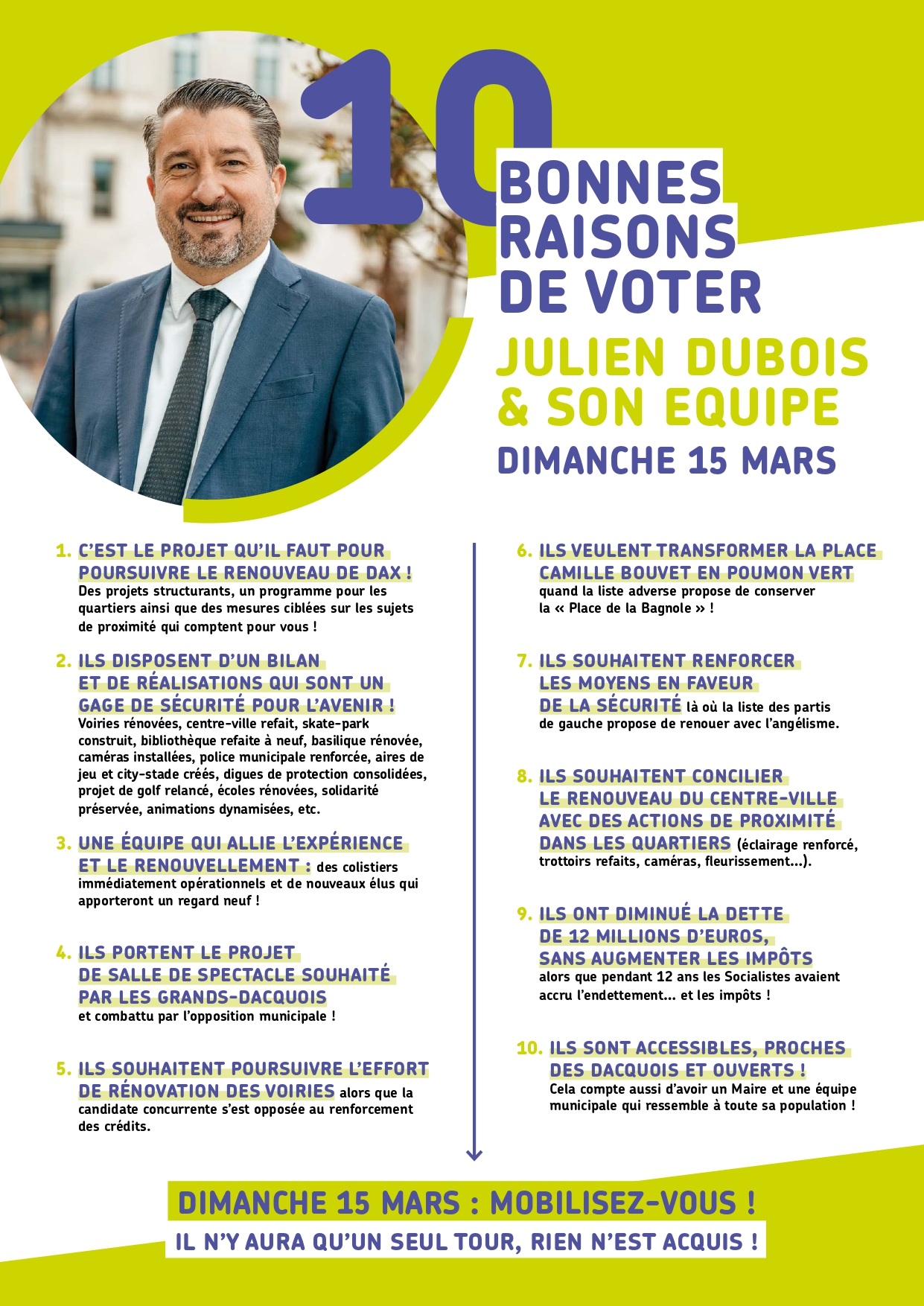 10 bonnes raisons de voter Julien Dubois